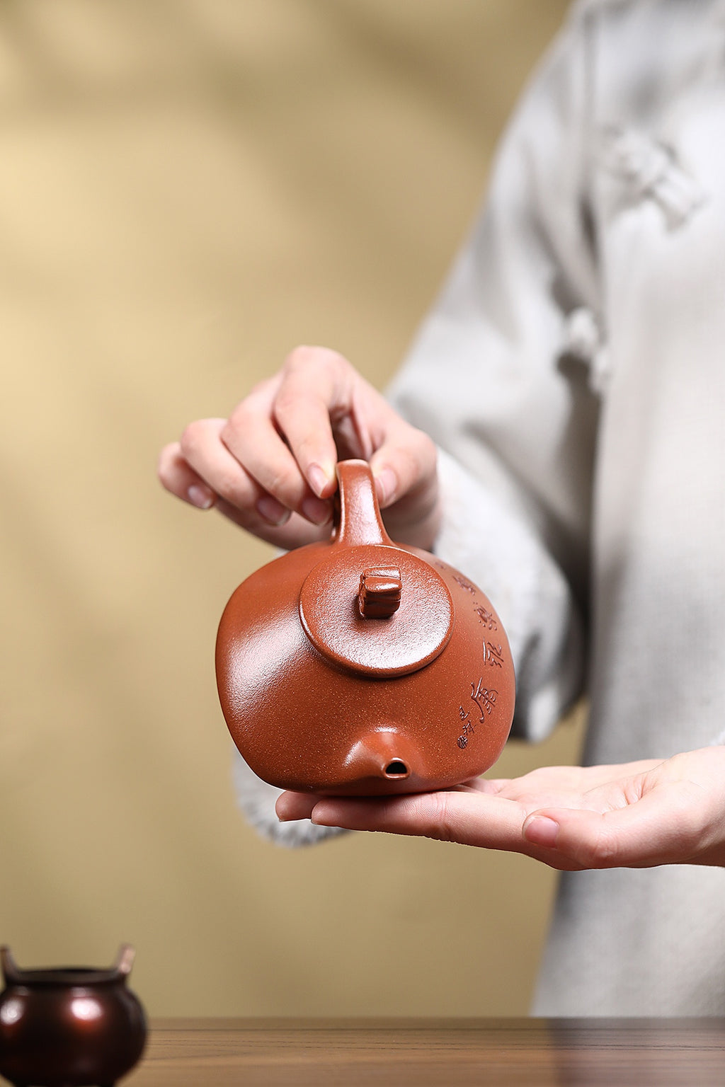 紫砂界金字塔尖·非遗功勋国大师 邱玉林｜殿堂级臻品《福瓢壶》——原矿优质降坡泥·220cc ——中国陶瓷艺术大师·邱玉林 亲制
