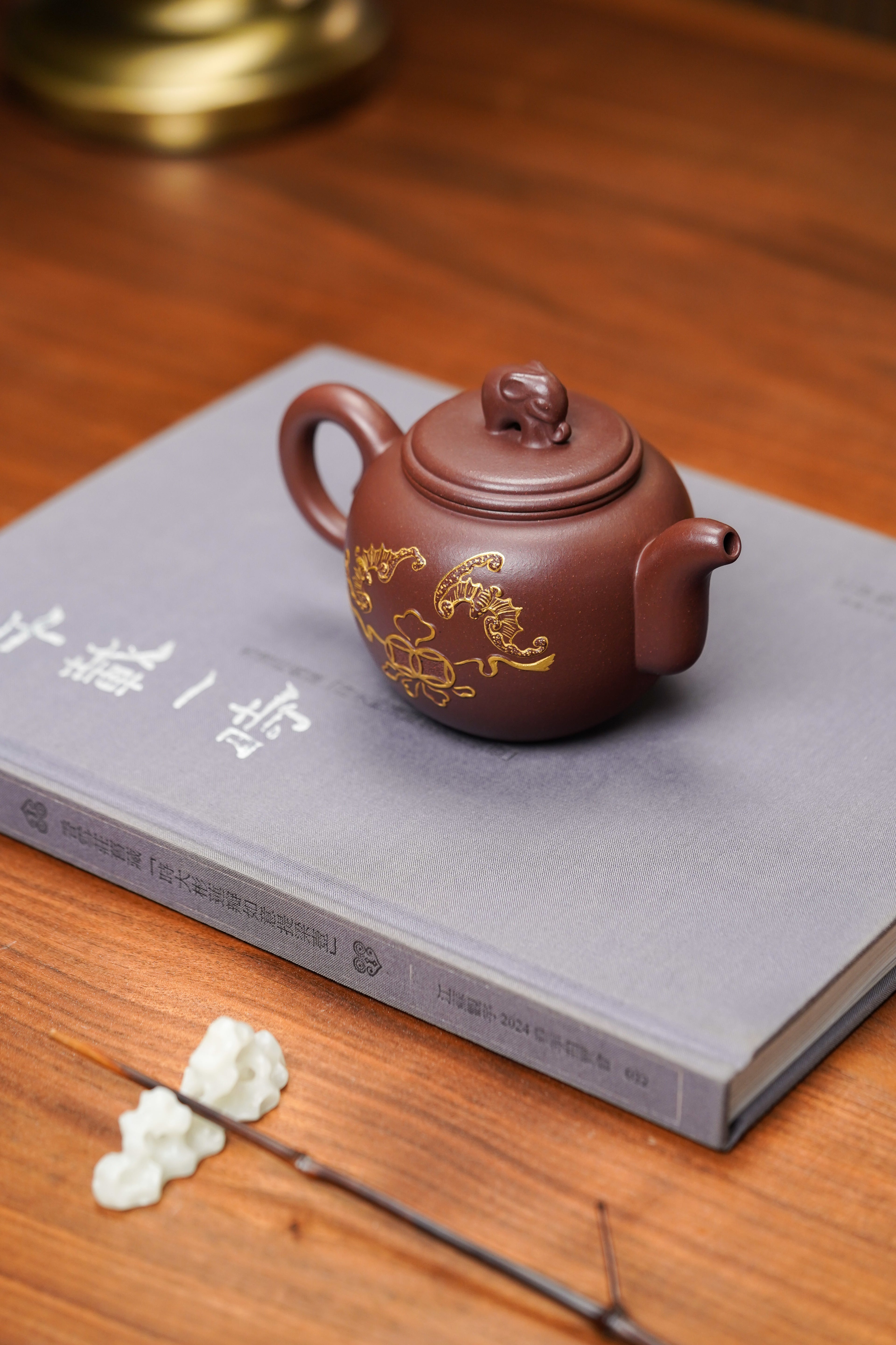 国大师邱玉林原创亲制｜殿堂稀有臻品《福象壶》24K真金装饰·——原矿优质老料底槽清·330cc ——中国陶瓷艺术大师·邱玉林·亲制