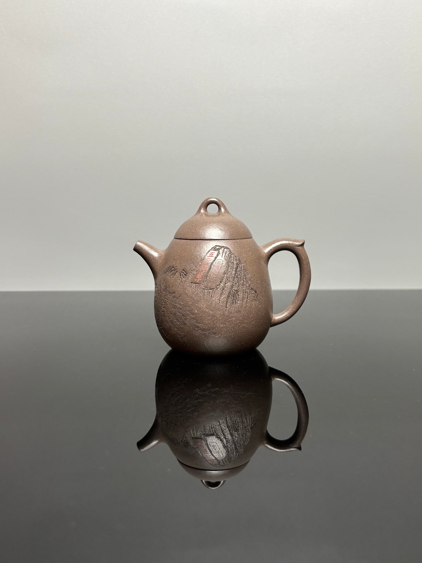 储立之大师传世典藏重器 十大名山《立之秦权壶》泰山——原矿优质梨皮清灰泥·180cc ——江苏省工艺美术大师·储立之 之作