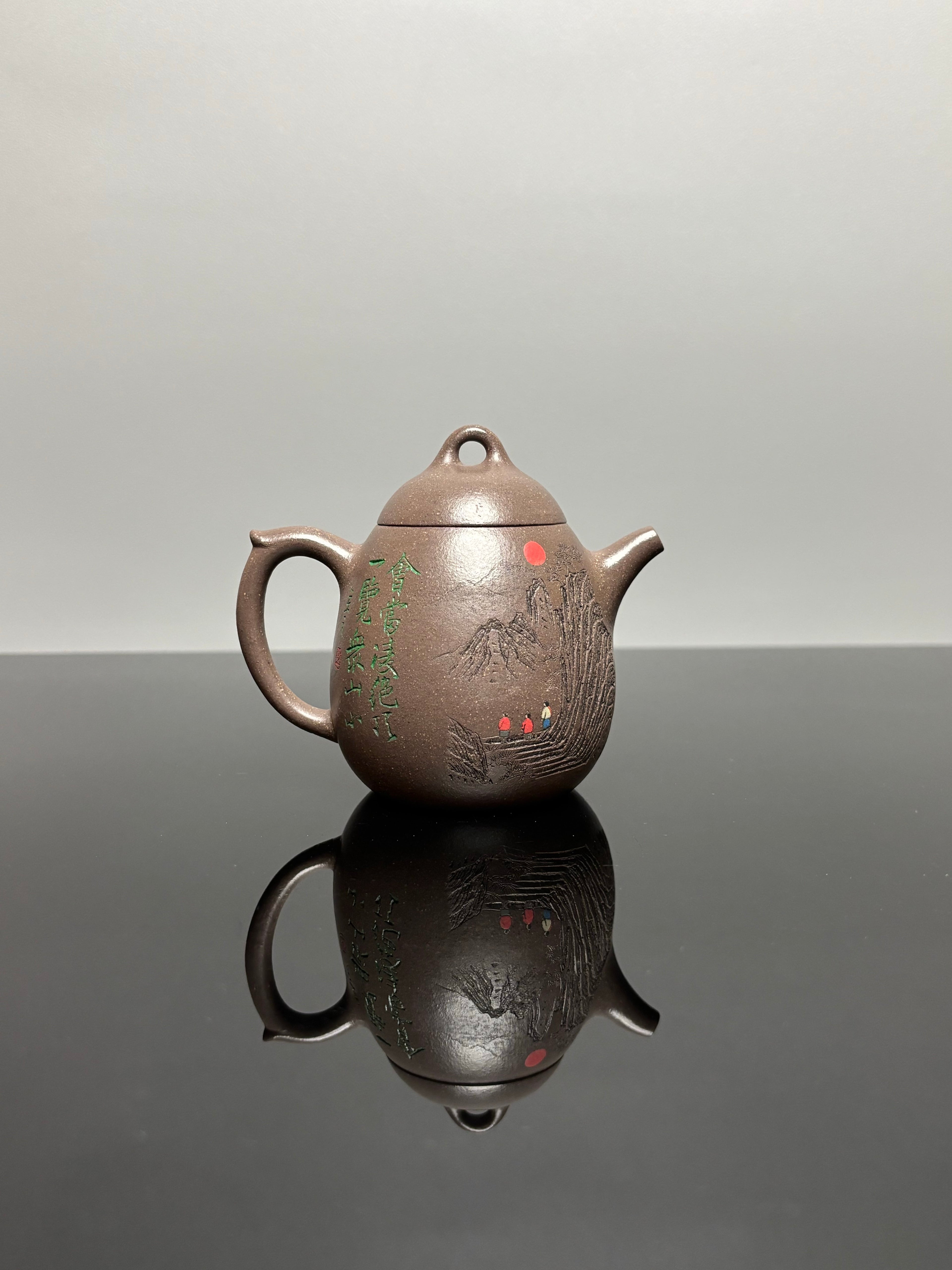 储立之大师传世典藏重器 十大名山《立之秦权壶》泰山——原矿优质梨皮清灰泥·180cc ——江苏省工艺美术大师·储立之 之作