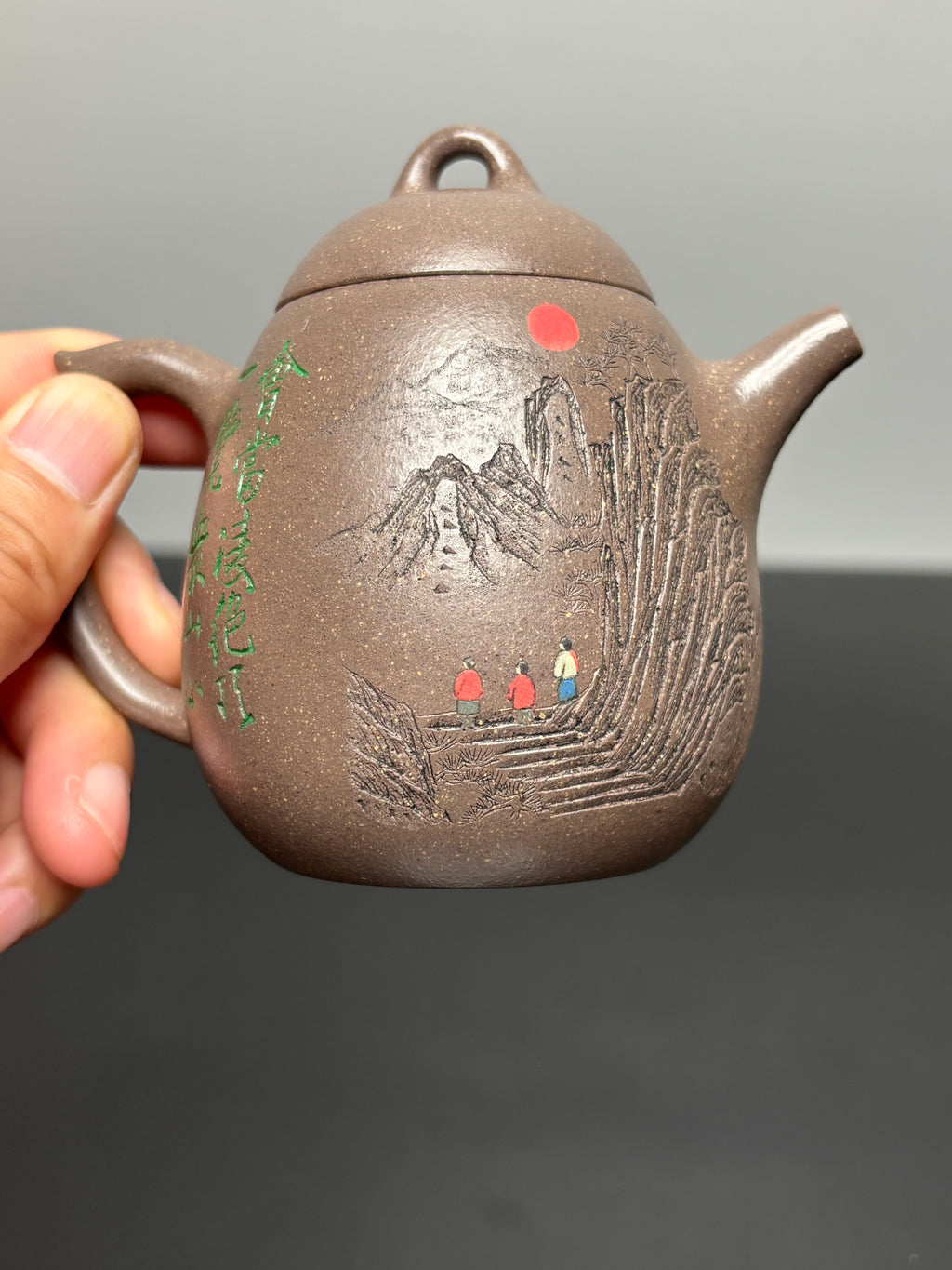 储立之大师传世典藏重器 十大名山《立之秦权壶》泰山——原矿优质梨皮清灰泥·180cc ——江苏省工艺美术大师·储立之 之作
