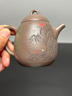 储立之大师传世典藏重器 十大名山《立之秦权壶》泰山——原矿优质梨皮清灰泥·180cc ——江苏省工艺美术大师·储立之 之作