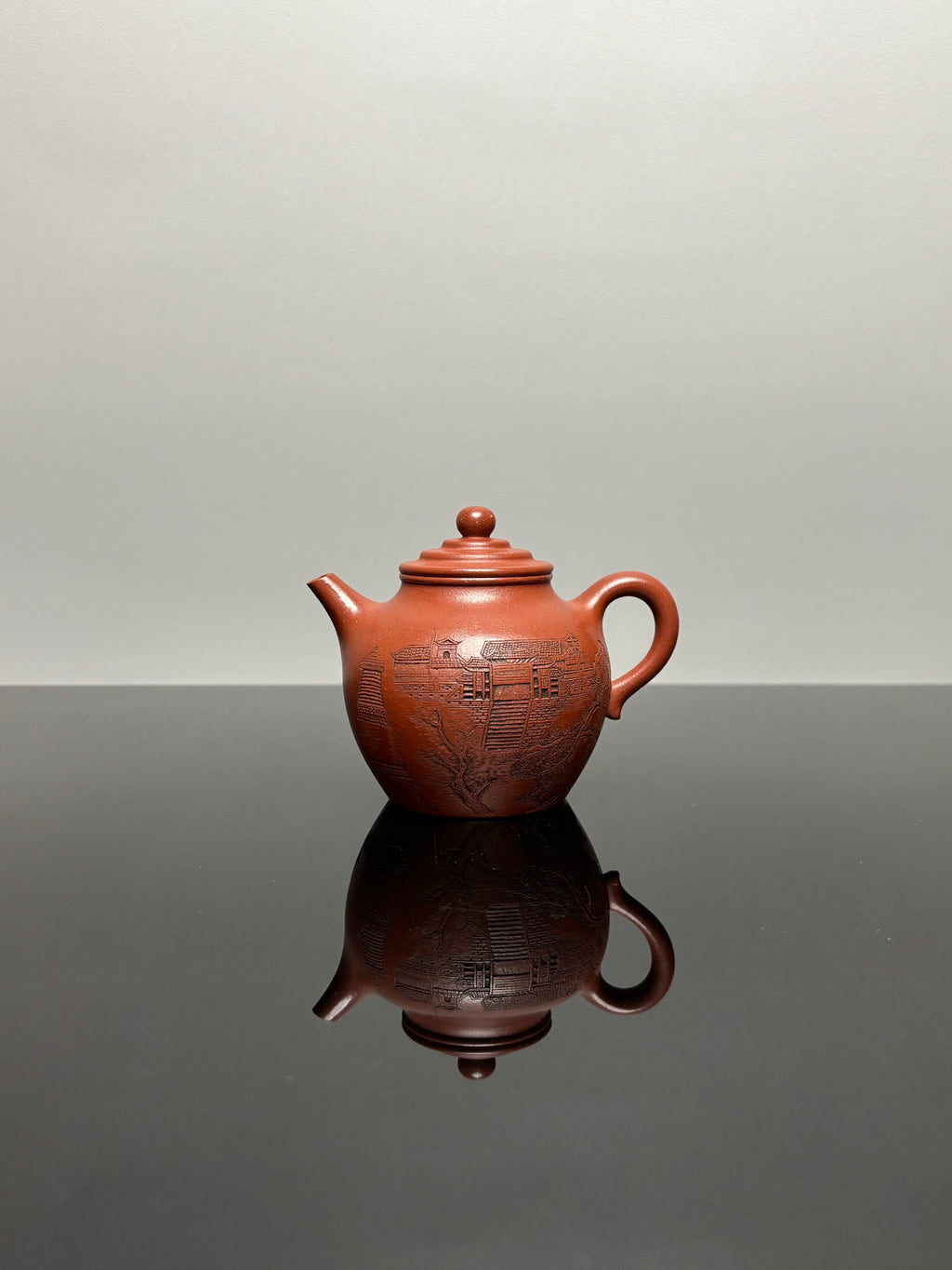 储立之大师传世典藏重器 十大名山《大彬橄榄·五台山壶》——原矿优质 储氏赤金砂·220cc ——江苏省工艺美术大师·储立之 之作 - ZishaTeapotChina