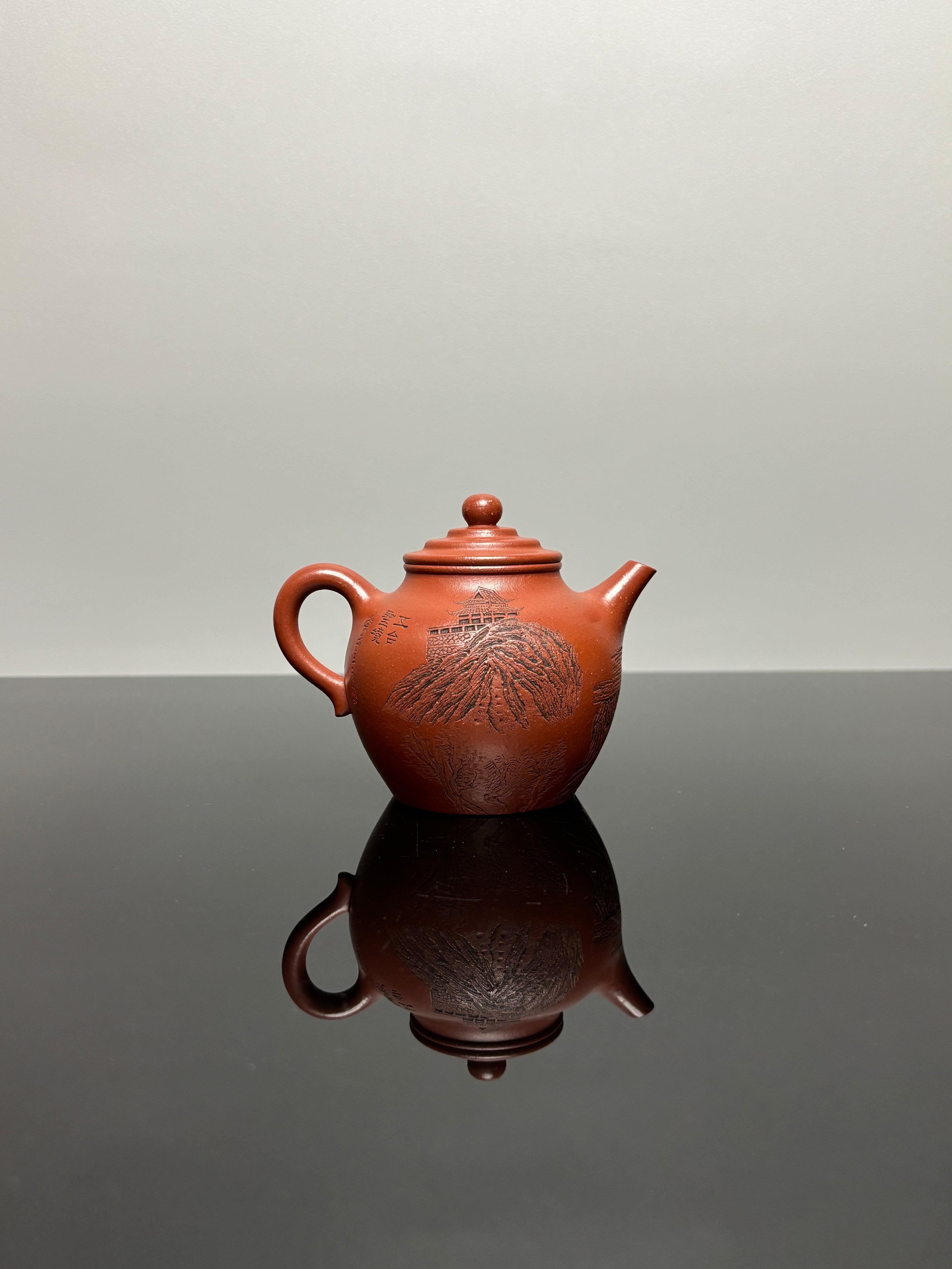 储立之大师传世典藏重器 十大名山《大彬橄榄·五台山壶》——原矿优质 储氏赤金砂·220cc ——江苏省工艺美术大师·储立之 之作