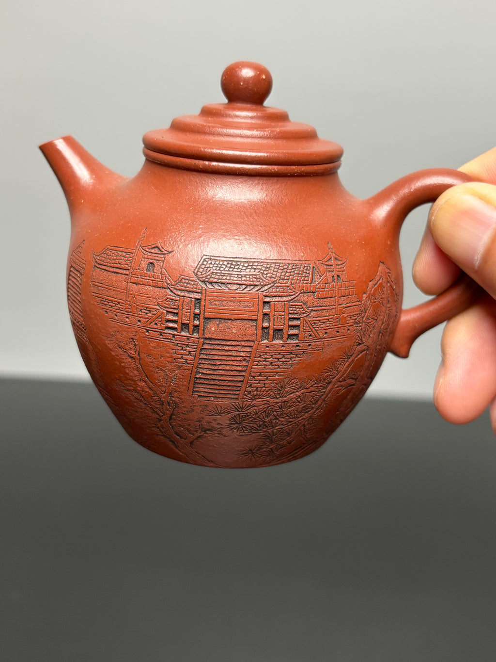 储立之大师传世典藏重器 十大名山《大彬橄榄·五台山壶》——原矿优质 储氏赤金砂·220cc ——江苏省工艺美术大师·储立之 之作 - ZishaTeapotChina