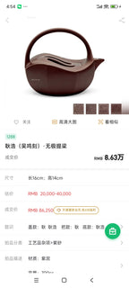 紫砂界80后方器巨匠巅峰臻品《无极提梁壶》甄选原矿优质老紫泥·300cc，料工合一、品质顶级