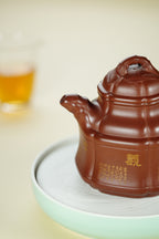 范大生嫡脉｜范秀芳制 范伟群装饰｜双省大师联诀紫砂臻品《六方隐角竹鼎壶》 ——原矿优质龙血砂·660cc
