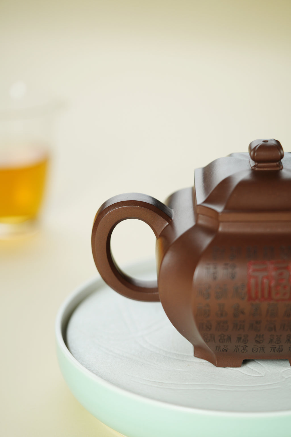 范大生嫡脉｜范秀芳制 范伟群装饰｜双省大师联诀紫砂臻品《八方来福壶》 ——原矿优质紫泥·580cc
