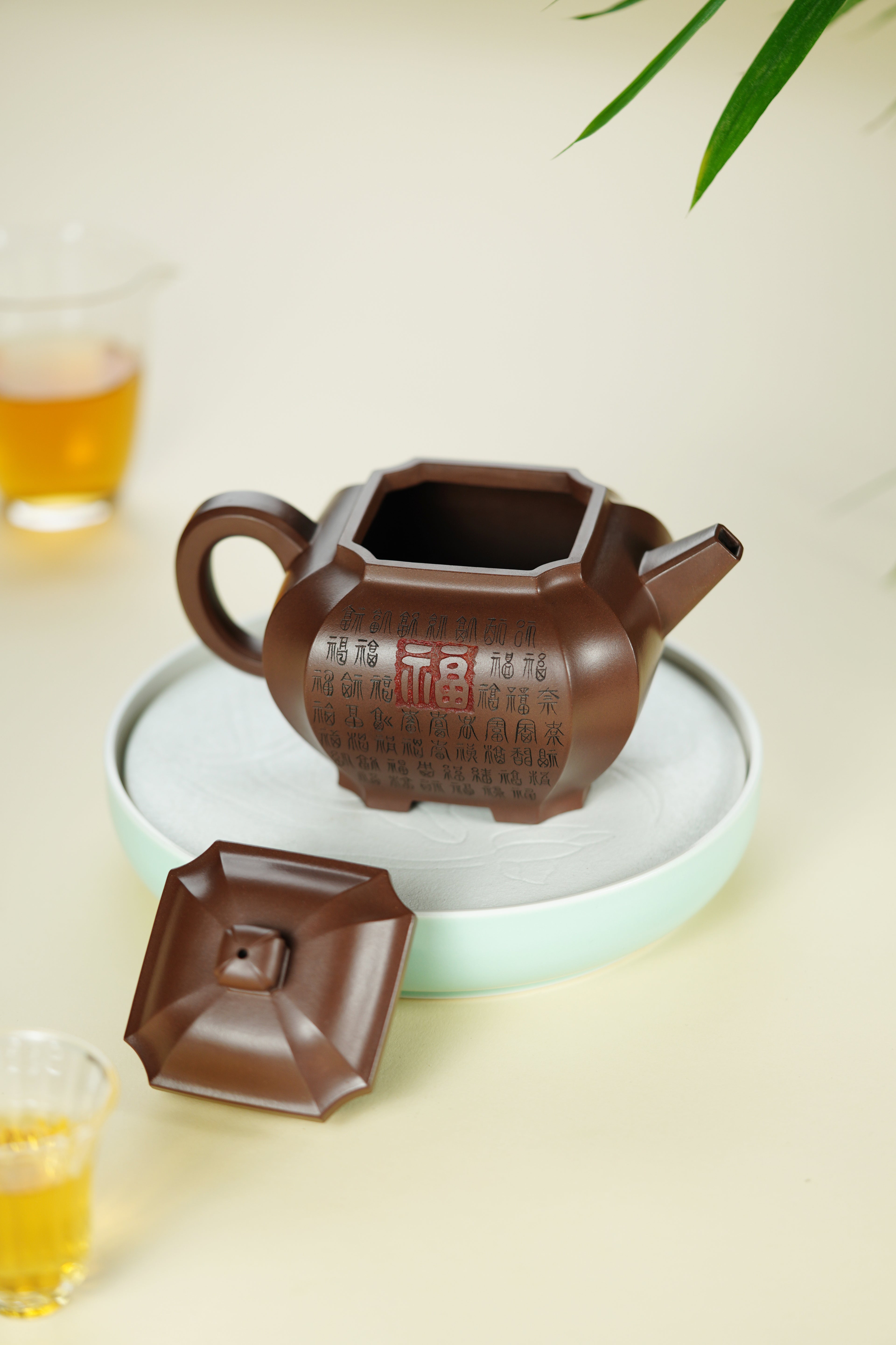 范大生嫡脉｜范秀芳制 范伟群装饰｜双省大师联诀紫砂臻品《八方来福壶》 ——原矿优质紫泥·580cc