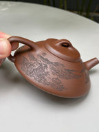 宏林山水·礼藏尊荣｜陈宏林大师传世巅峰臻品【合瓢】——原矿优质底槽清·110cc ——紫砂山水陶刻天花板·陈宏林亲工
