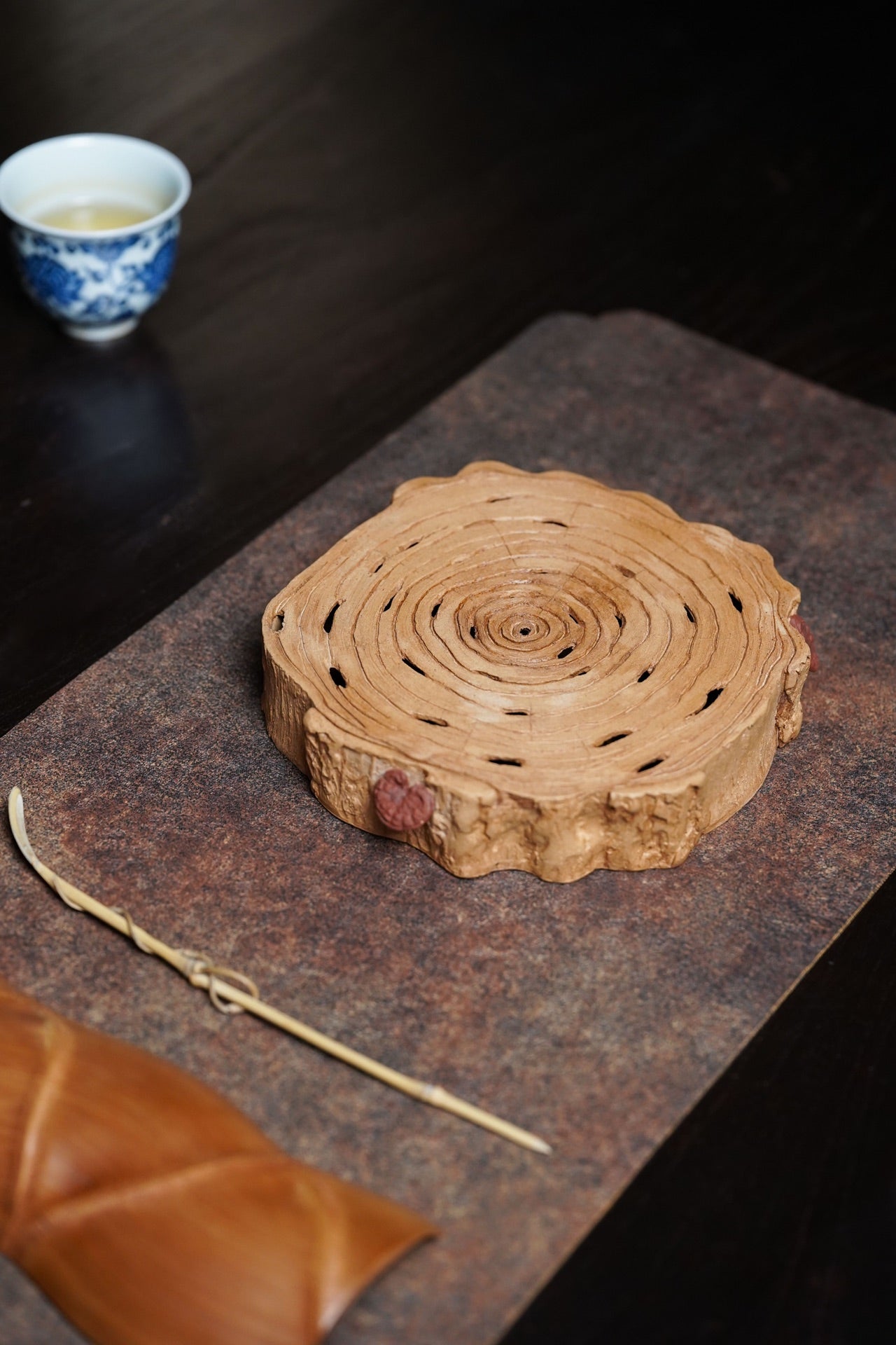 【孤品藏珍】马云龙大师「灵芝紫砂干泡台」——原矿优质黄金段泥·马云龙大师全手工亲制