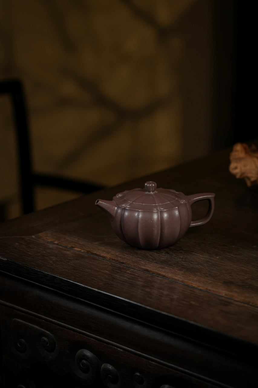范大生嫡脉·江苏省大师范秀芳·紫砂臻品《玲珑如意壶》  ——原矿优质天青泥 220cc（入册款代表作）