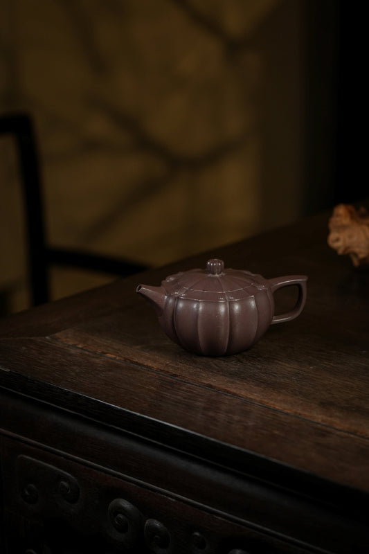 范大生嫡脉·江苏省大师范秀芳·紫砂臻品《玲珑如意壶》  ——原矿优质天青泥 220cc（入册款代表作）
