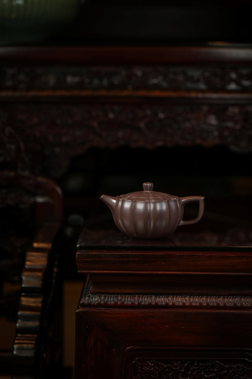 范大生嫡脉·江苏省大师范秀芳·紫砂臻品《玲珑如意壶》  ——原矿优质天青泥 220cc（入册款代表作）