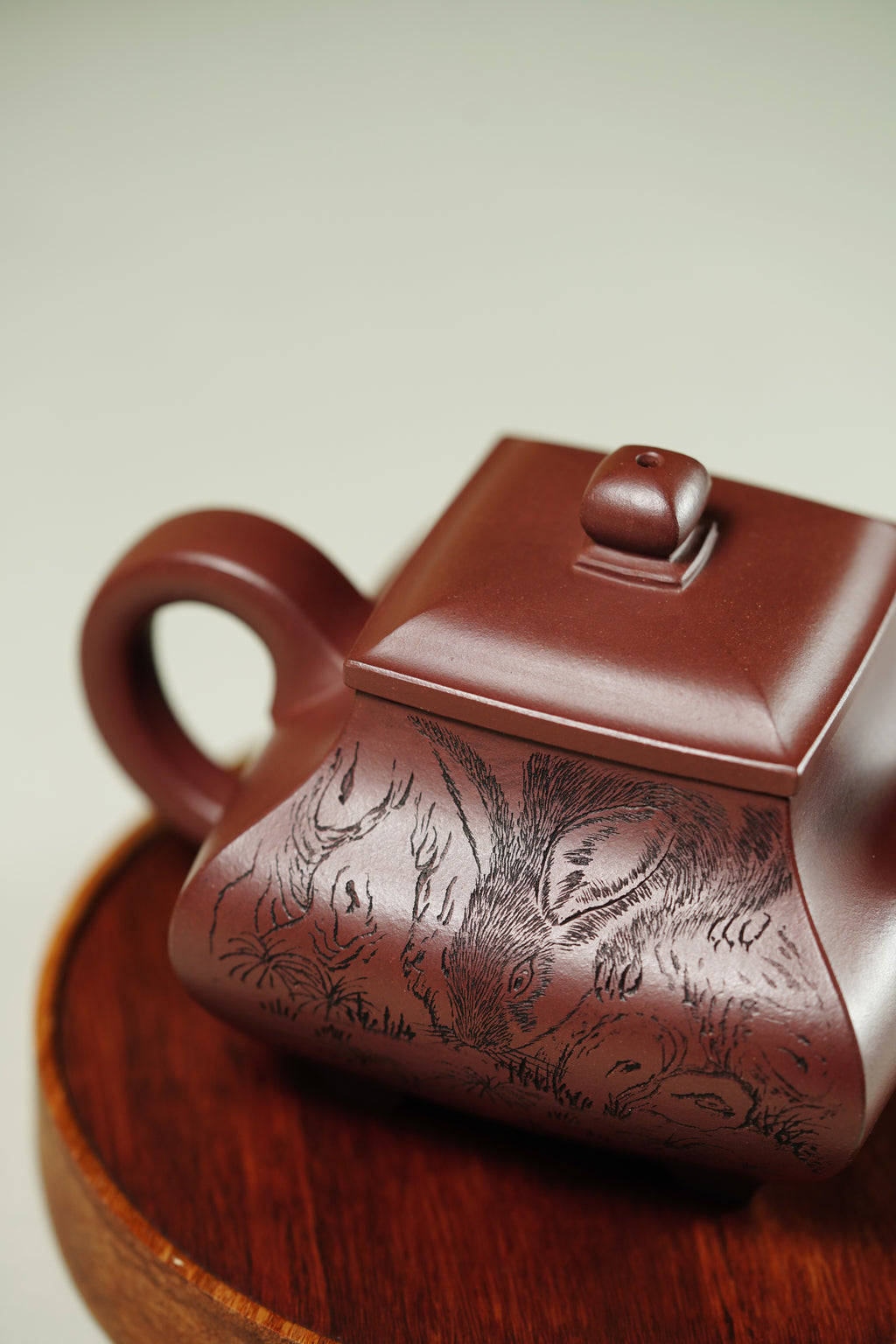 储立之大师传世典藏重器《乐及四海套组》  ——原矿优质 紫泥·400cc ——江苏省工艺美术大师·储立之 之作