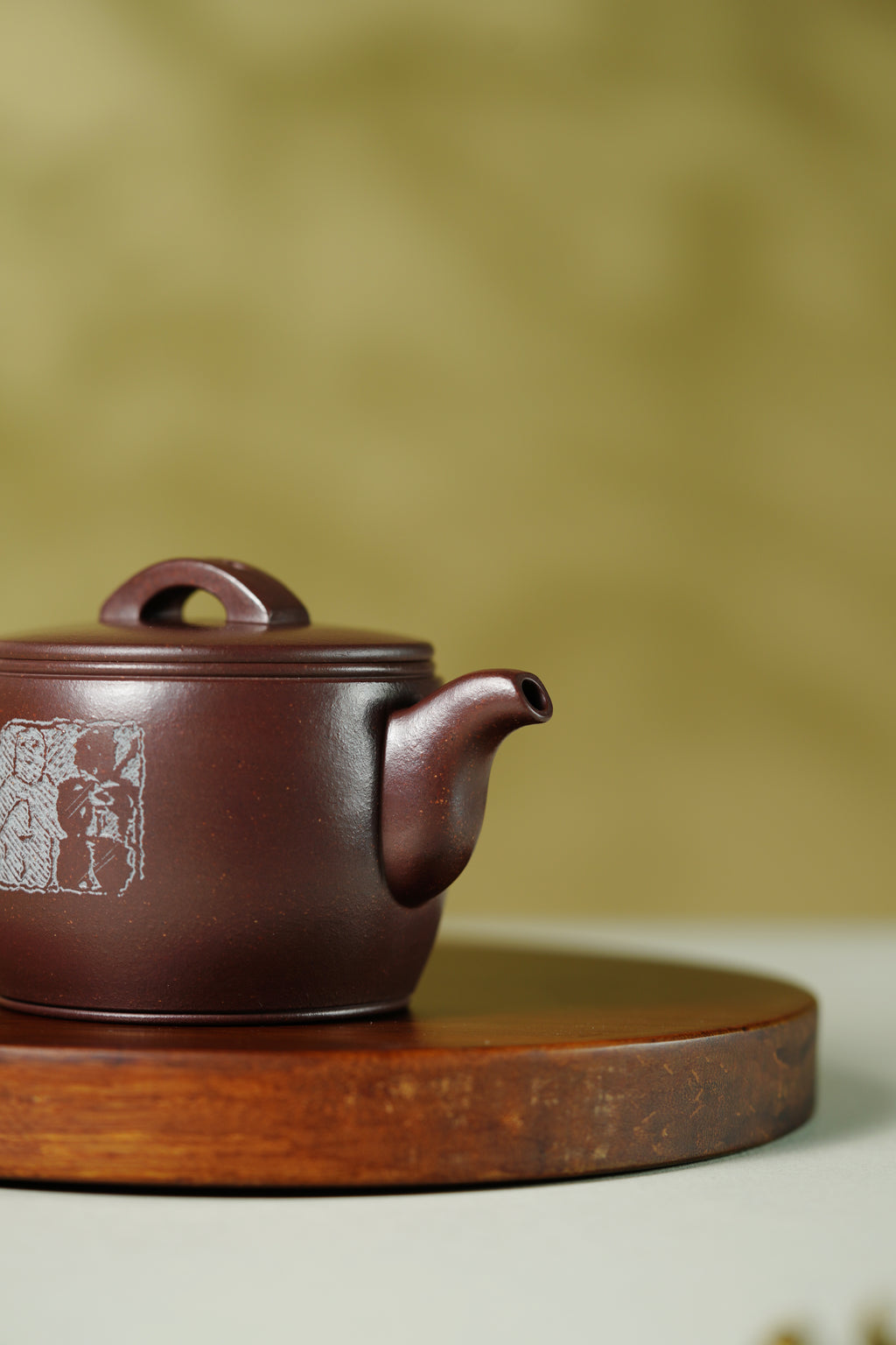 蒋琰滨大师高奢潜力臻品【汉瓦壶】——原矿优质紫泥·180cc ——宜兴市陶刻协会会长·蒋琰滨·亲工