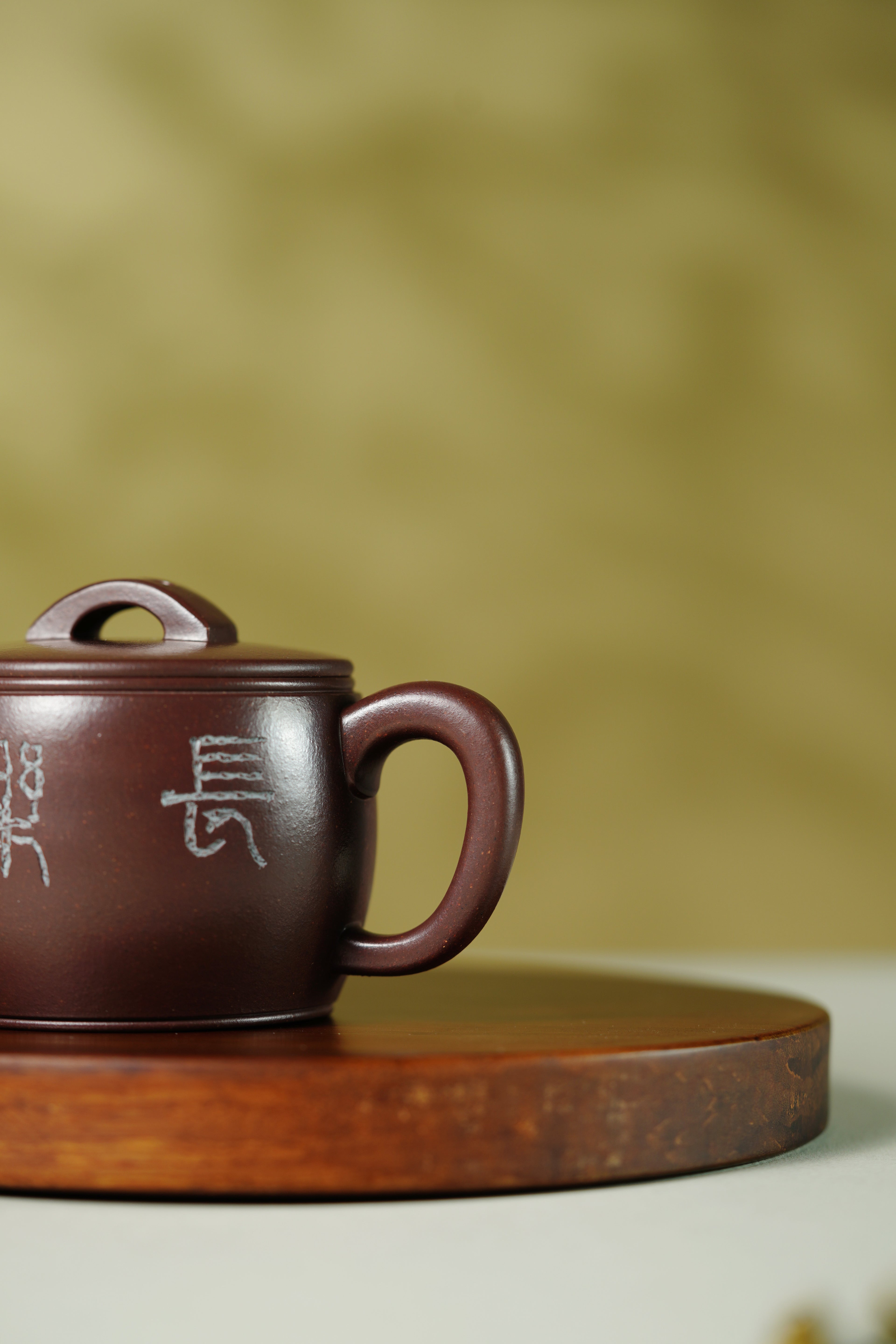 蒋琰滨大师高奢潜力臻品【汉瓦壶】——原矿优质紫泥·180cc ——宜兴市陶刻协会会长·蒋琰滨·亲工