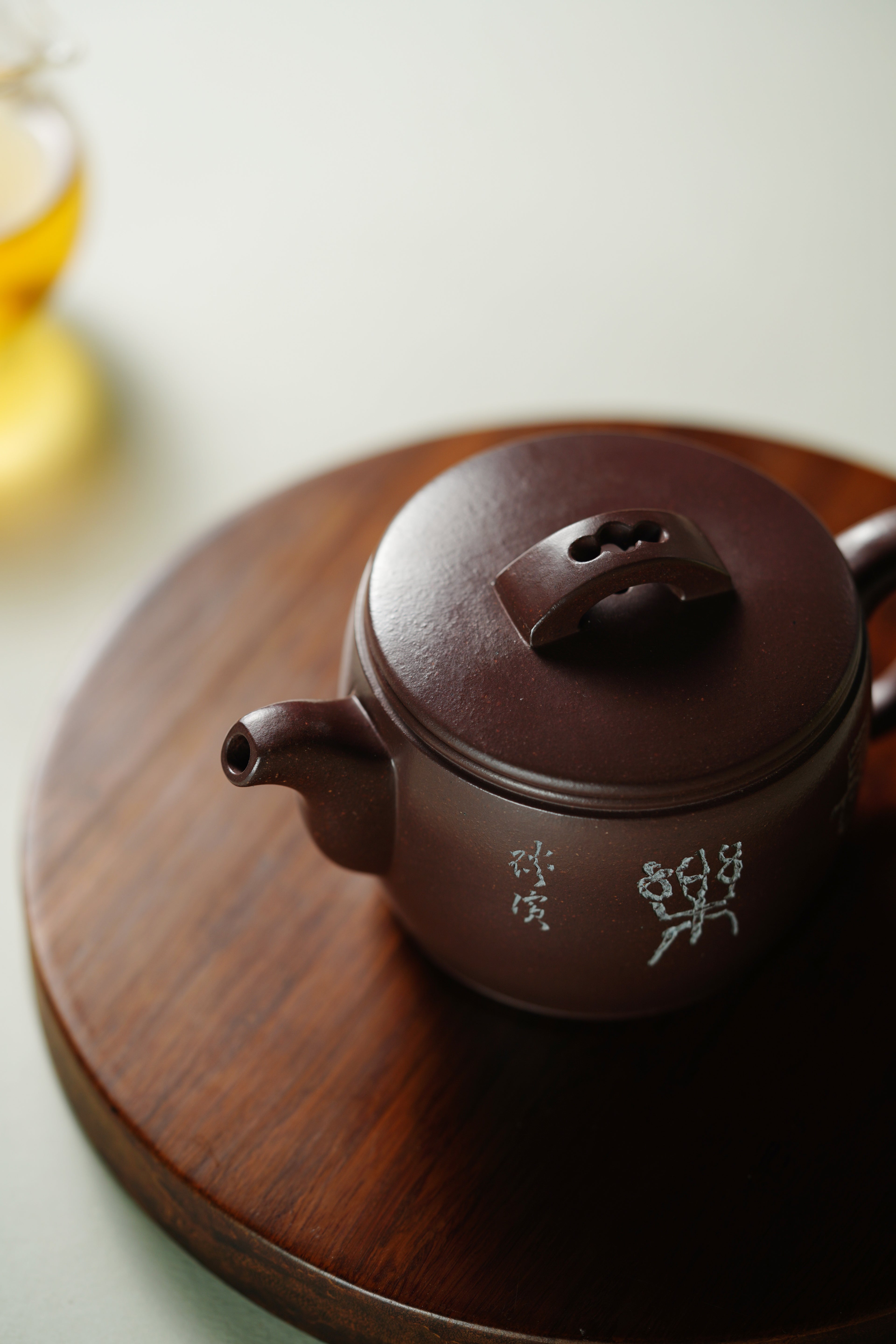 蒋琰滨大师高奢潜力臻品【汉瓦壶】——原矿优质紫泥·180cc ——宜兴市陶刻协会会长·蒋琰滨·亲工