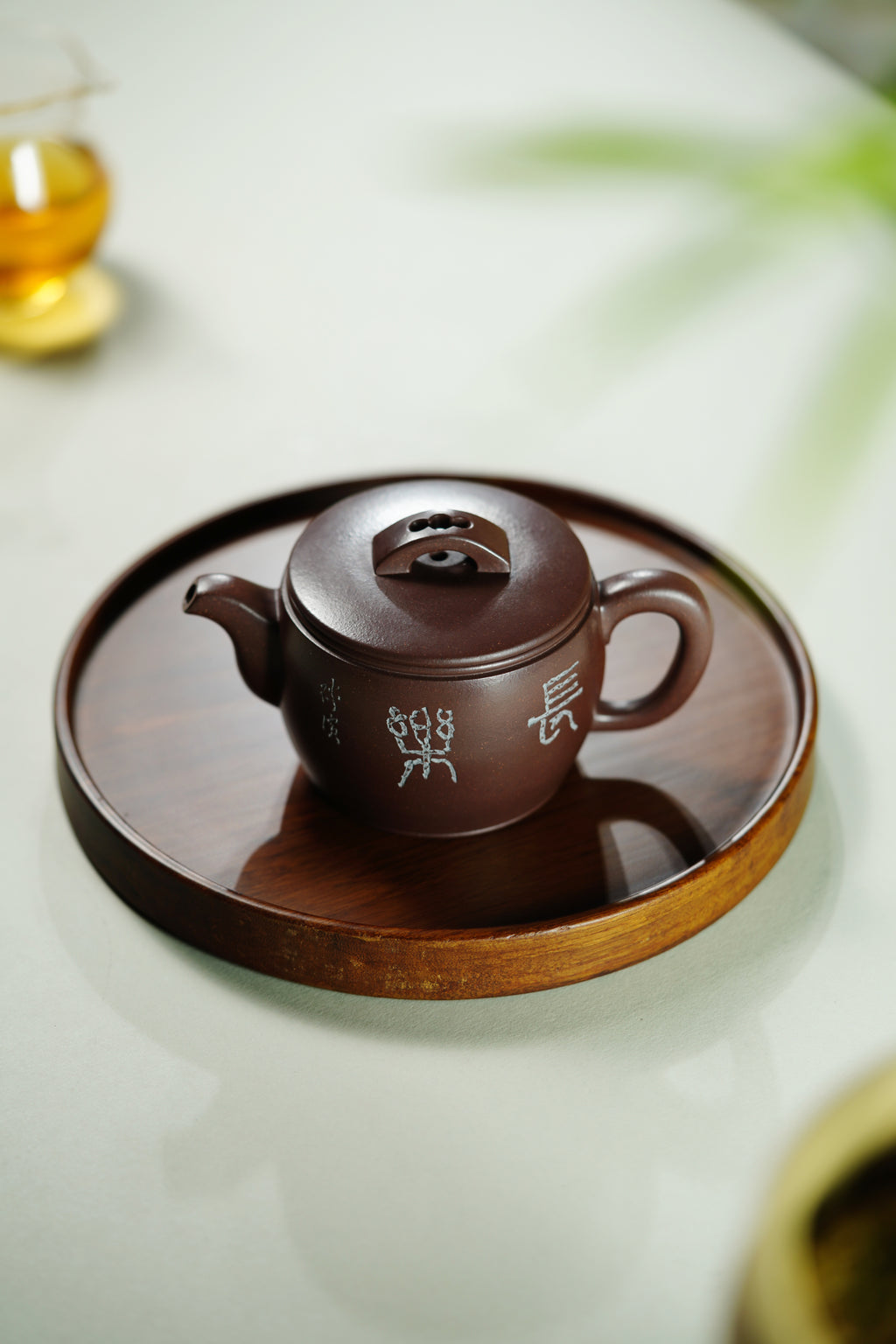 蒋琰滨大师高奢潜力臻品【汉瓦壶】——原矿优质紫泥·180cc ——宜兴市陶刻协会会长·蒋琰滨·亲工