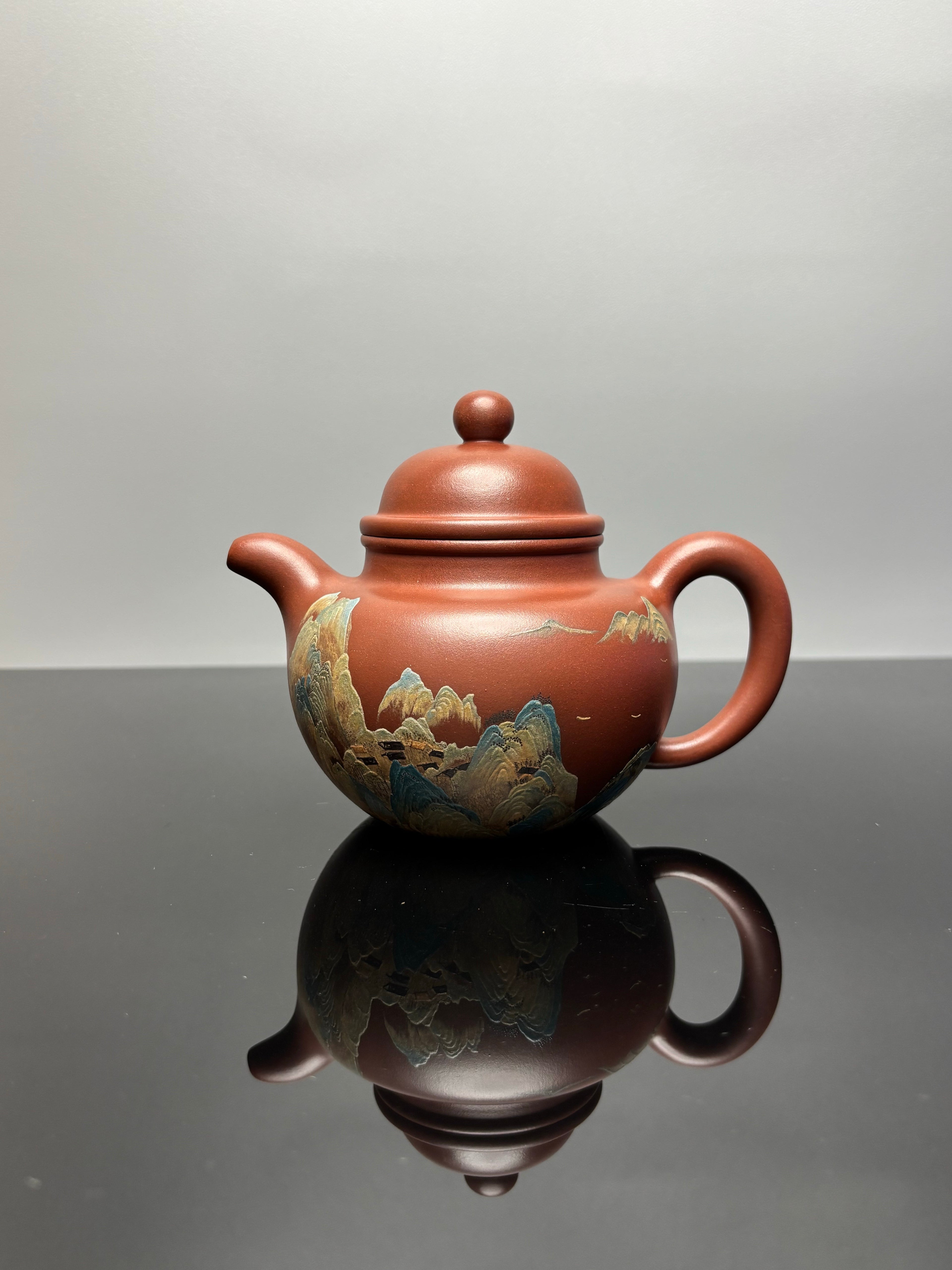 御供江山·三师合璧传世重器｜江建翔嫡传 杜益君亲制《寿珍掇球壶》泥料：原矿优质底槽青 | 容量：500cc