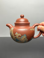 御供江山·三师合璧传世重器｜江建翔嫡传 杜益君亲制《寿珍掇球壶》泥料：原矿优质底槽青 | 容量：500cc