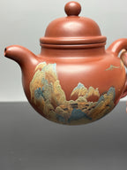 御供江山·三师合璧传世重器｜江建翔嫡传 杜益君亲制《寿珍掇球壶》泥料：原矿优质底槽青 | 容量：500cc