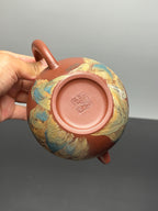 御供江山·三师合璧传世重器｜江建翔嫡传 杜益君亲制《寿珍掇球壶》泥料：原矿优质底槽青 | 容量：500cc