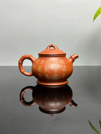 紫砂堆塑·高端臻品 | 彭金格大师孤品重器【竹香潘壶】——原矿优质老清水泥·330cc