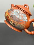 紫砂堆塑·高端臻品 | 彭金格大师孤品重器【竹香潘壶】——原矿优质老清水泥·330cc