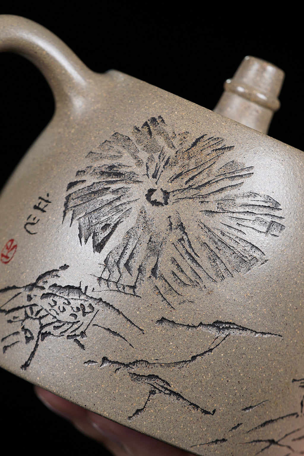 储立之大师传世典藏重器《汉铎壶》——原矿优质 蟹壳青·350cc ——江苏省工艺美术大师·储立之 之作