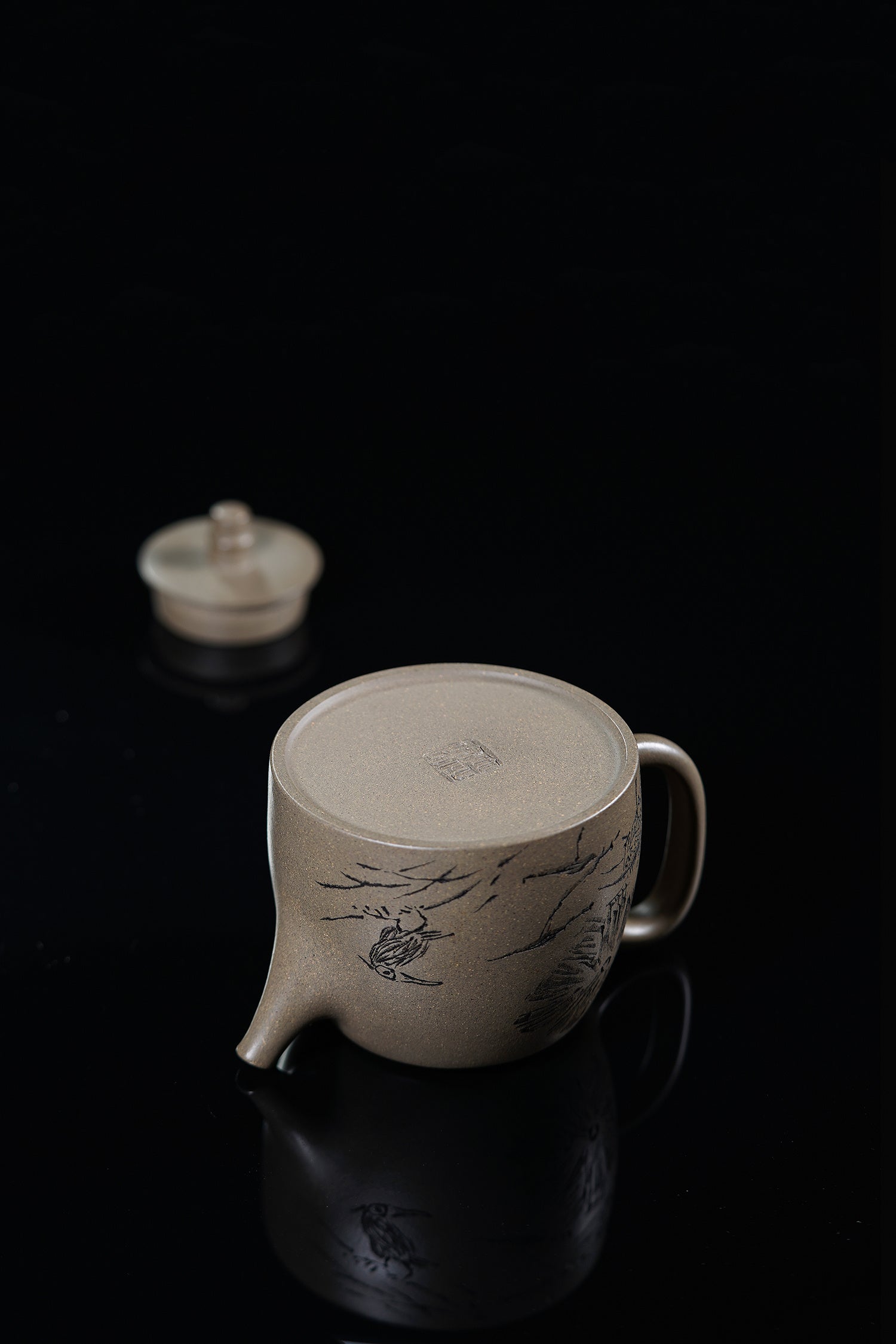 储立之大师传世典藏重器《汉铎壶》——原矿优质 蟹壳青·350cc ——江苏省工艺美术大师·储立之 之作