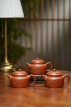 范泽锋高徒·邱爽紫砂潜力重器《竹节德钟壶》——原矿优质金降坡·230cc ——江苏省级大师·邱爽 亲制 ——中国陶瓷艺术大师·邱玉林装饰