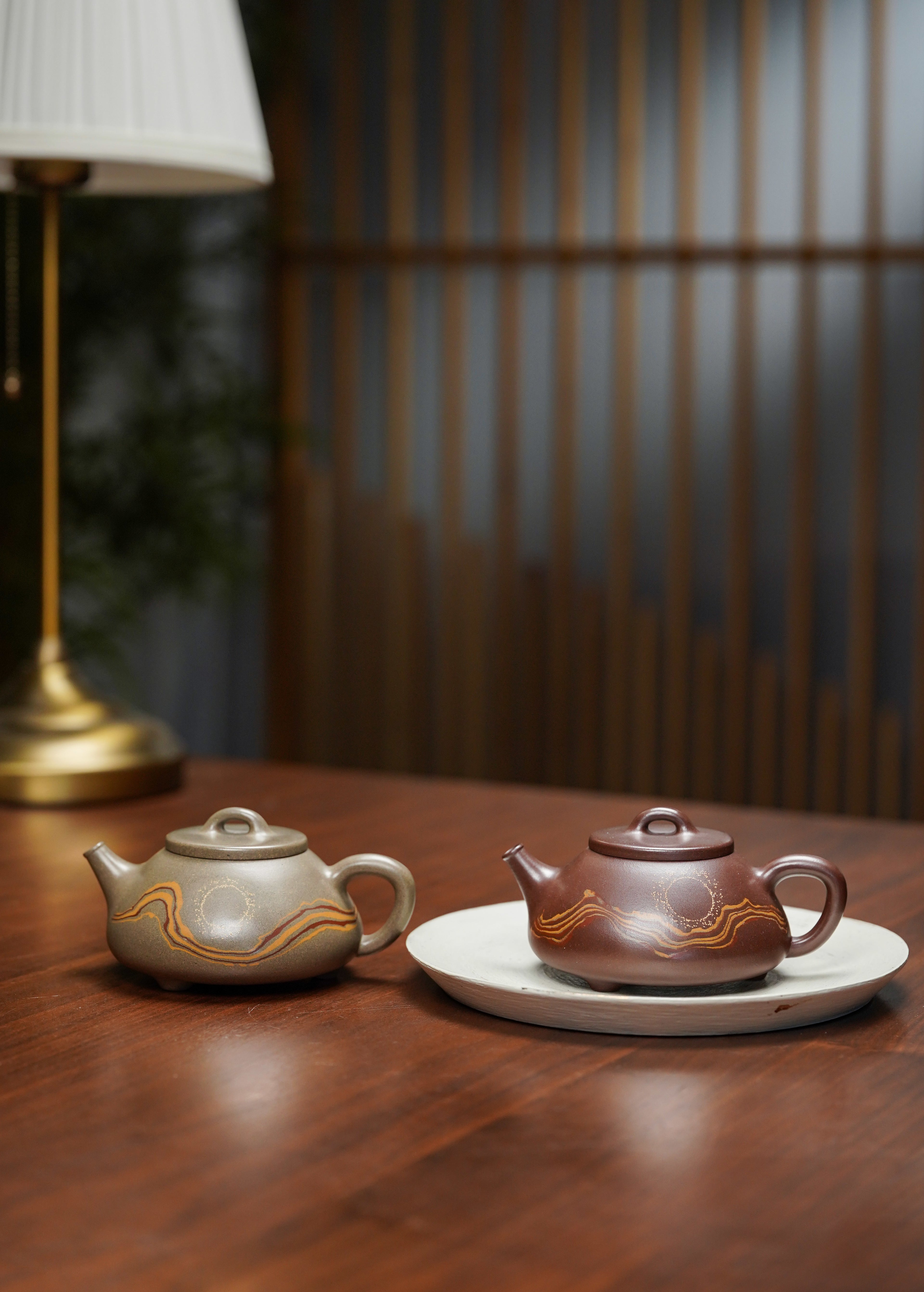 范泽锋高徒·邱爽紫砂潜力重器《流云石瓢》——原矿优质蟹壳青段·180cc ——江苏省级大师·邱爽 亲制
