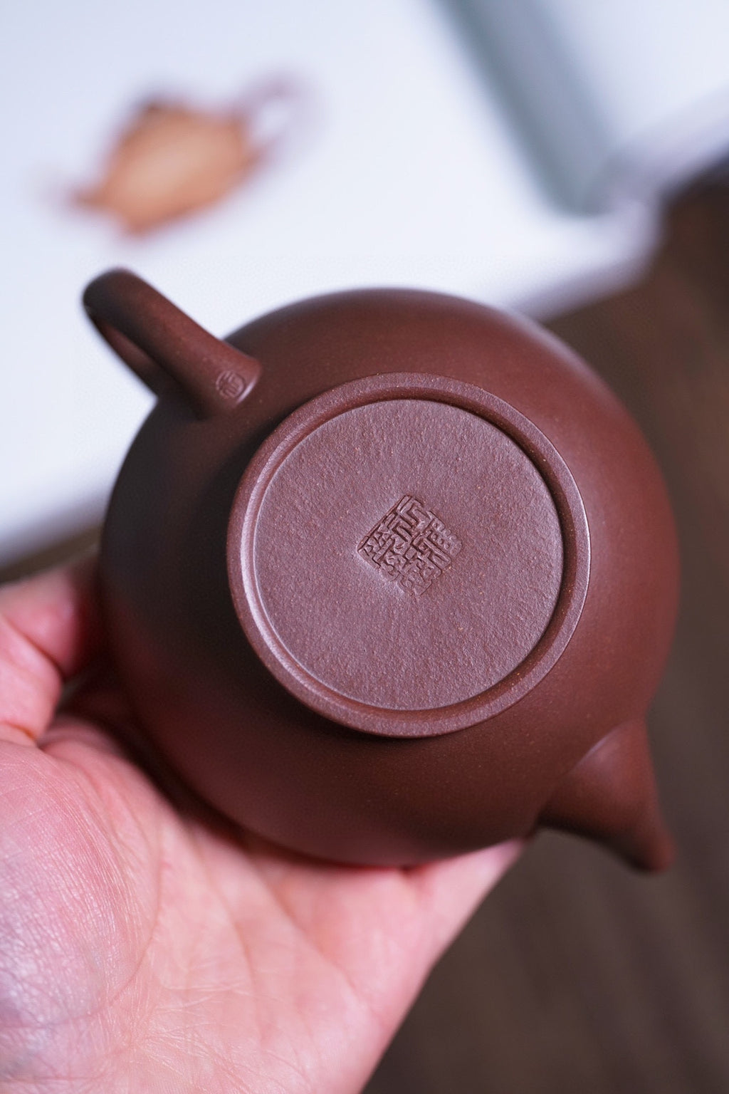 省大师吴培林高徒·王雅丽制【汉云壶】——泥料：原矿优质老紫泥·250cc
