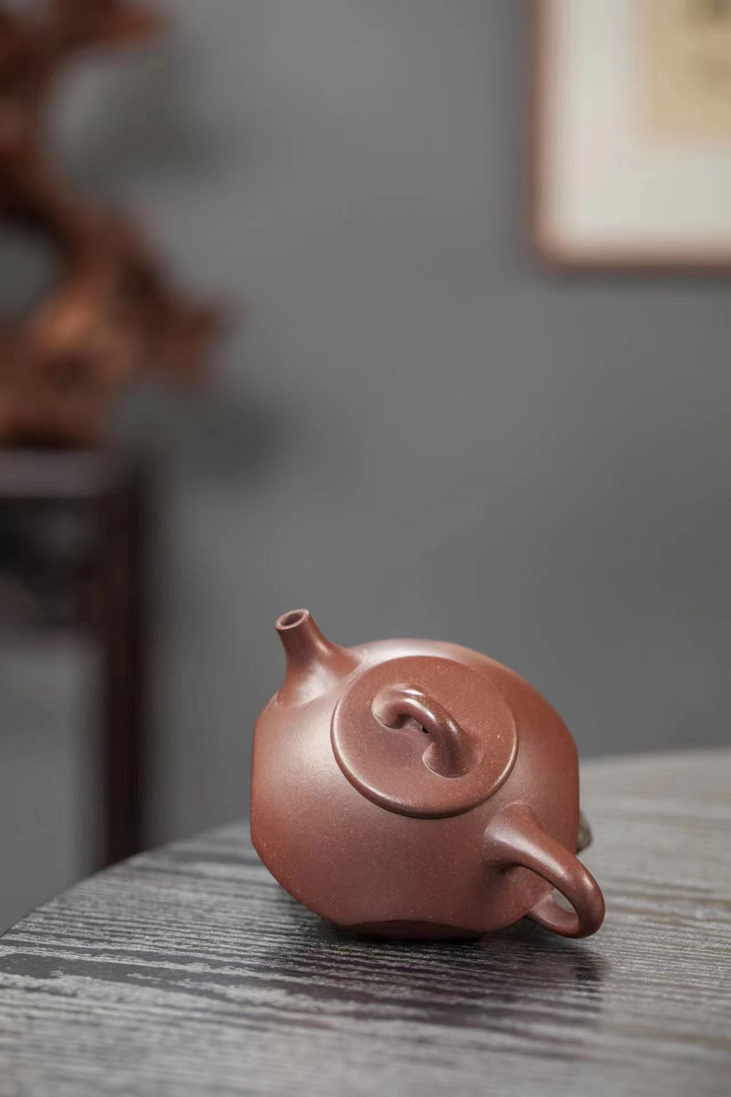原矿紫砂好料好工《小石瓢》实用小精品！ ——原矿老紫泥·130cc ——紫砂陶艺家·郭芳 制