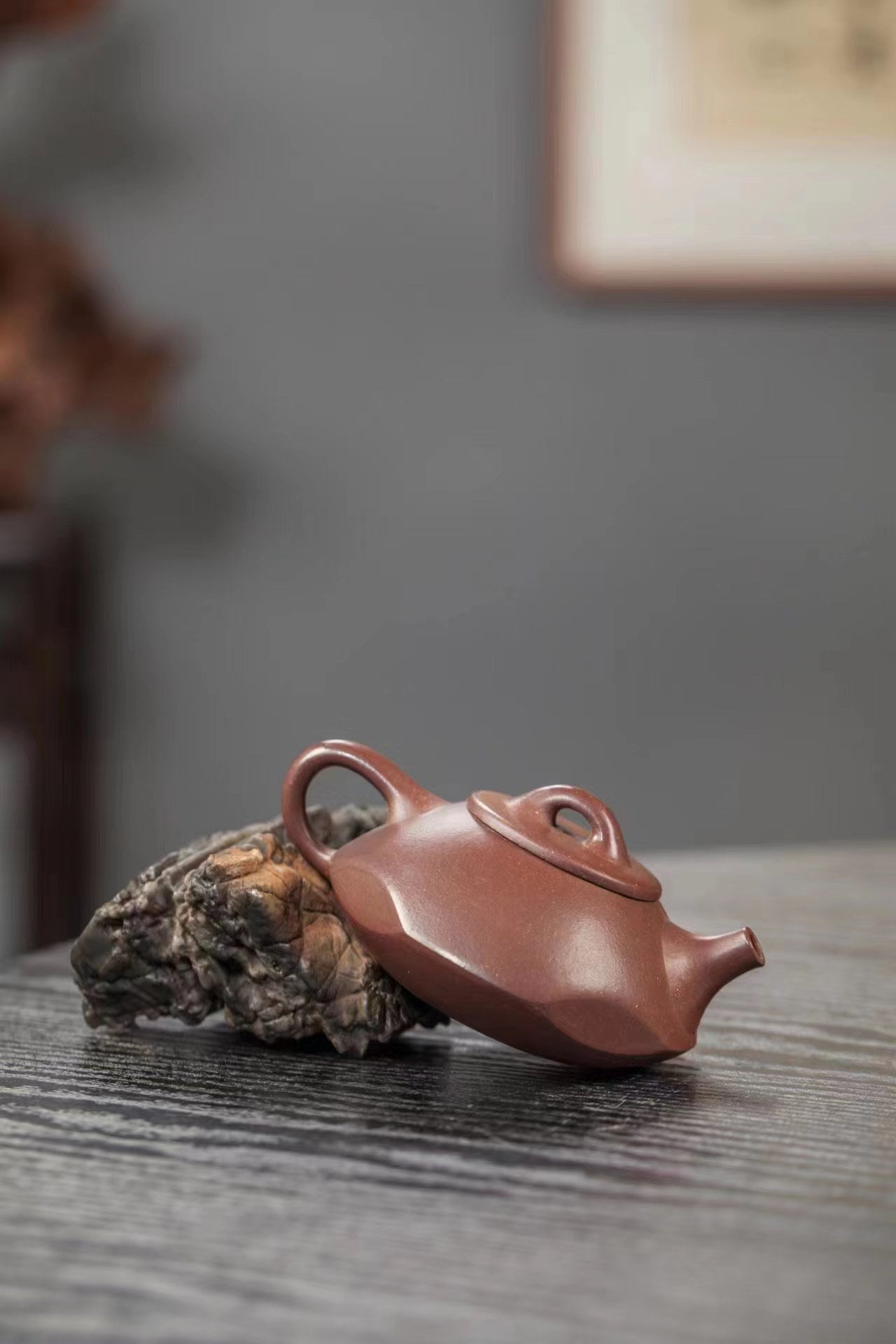 原矿紫砂好料好工《小石瓢》实用小精品！ ——原矿老紫泥·130cc ——紫砂陶艺家·郭芳 制