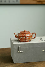 六合宫灯·全手工 /多届全手工大赛二等奖大拍陶手吴涛作品  /容量320cc/家藏朱泥珐琅彩