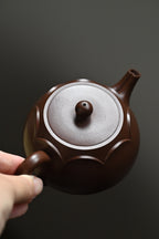 禅莲·手工/容量210cc/极品紫泥 “上品莲台皈净土，六时禅诵入青冥