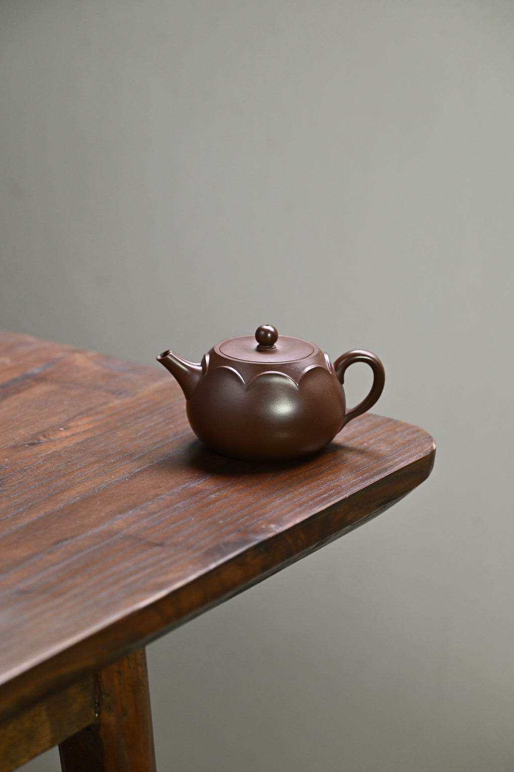 禅莲·手工/容量210cc/极品紫泥 “上品莲台皈净土，六时禅诵入青冥