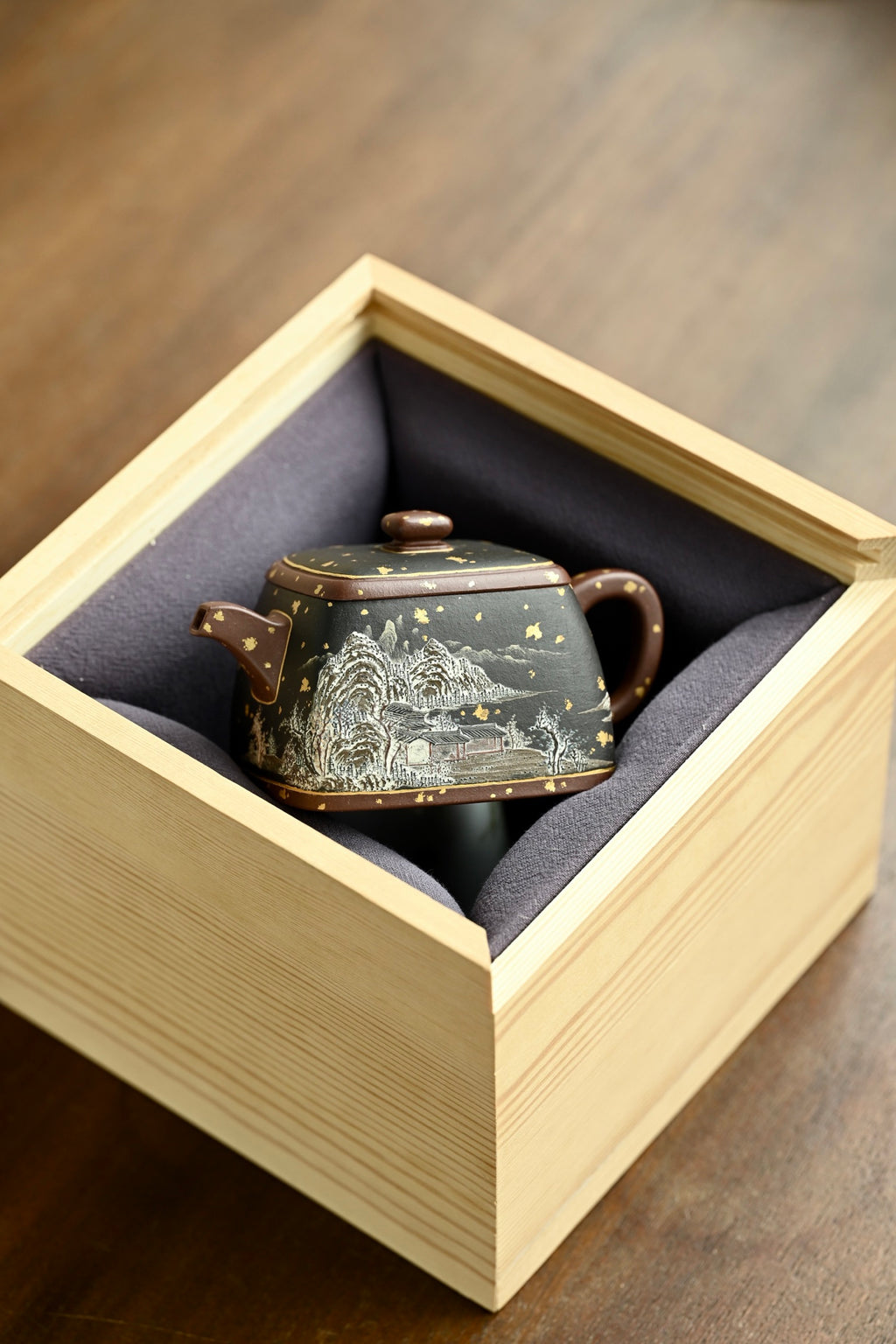 雪景井栏·全手工 六届全手工大赛一等奖高工施昌作品/施昌老师的冬雪遇水则融（独家技艺）/容量200cc/原矿底槽清