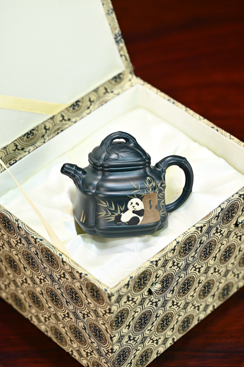 四方竹鼎·全手工 大拍陶手雷罡作品（师承范伟群）容量180cc/极品民国绿