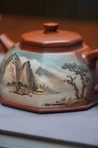 双宗师合璧·紫砂史巅峰紫砂界天花板｜何光宏·邱玉林联袂创作孤品《八方井栏壶》——原矿优质底槽清·350cc