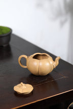 Jiang Rong's Daughter Inherited Flower Vessel | Jiang Yihua · Non-heritage Purple Clay Peak Work "Pumpkin Teapot" — Original Mine High-Quality Golden Section · 220cc — Chinese Traditional Ceramic Art Master · Jiang Yihua Production - ZishaTeapotChina