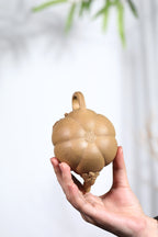 Jiang Rong's Daughter Inherited Flower Vessel | Jiang Yihua · Masterpiece of Intangible Cultural Heritage Purple Clay "Pumpkin Teapot" — Original High-Quality Golden Section · 220cc — Master of Traditional Chinese Ceramic Art · Jiang Yihua Production - ZishaTeapotChina