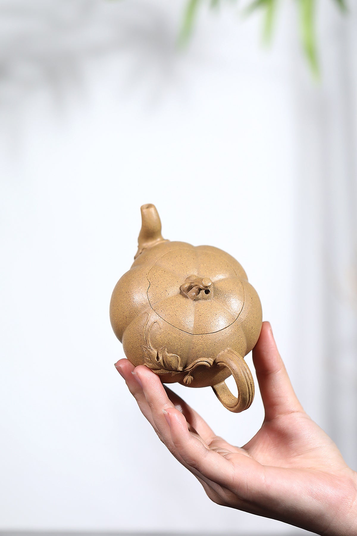 Jiang Rong's Daughter Inherited Flower Vessel | Jiang Yihua · Masterpiece of Intangible Cultural Heritage Zisha "Pumpkin Teapot" — Original Mine High-Quality Golden Section · 220cc — Master of Traditional Chinese Ceramic Art · Jiang Yihua Production - ZishaTeapotChina