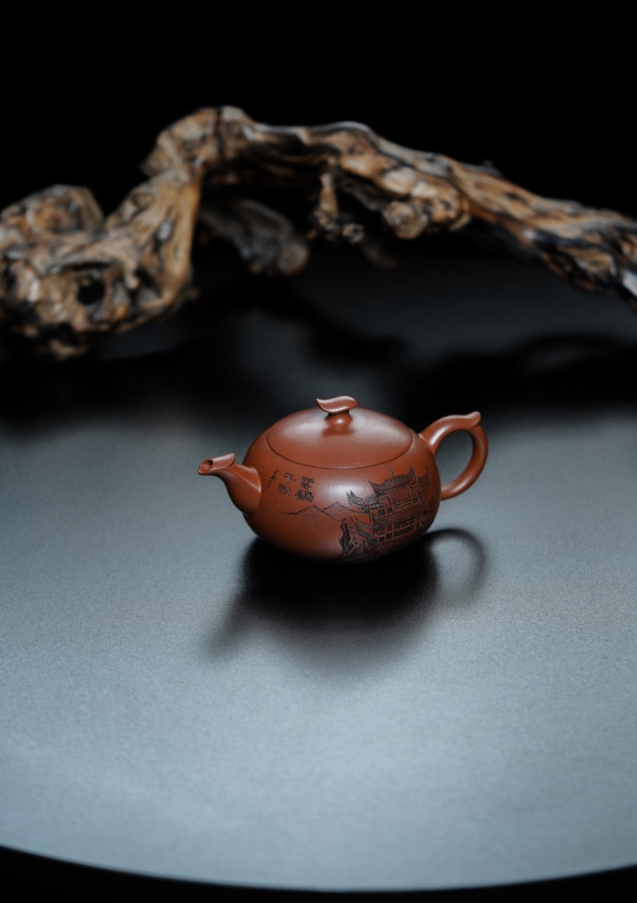 储立之大师传世典藏重器《四大名楼·凤鸣·黄鹤楼壶》——原矿优质赤金砂·220cc ——江苏省工艺美术大师·储立之 之作