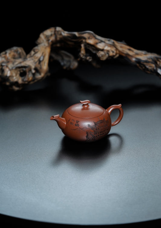 储立之大师传世典藏重器《四大名楼·凤鸣·黄鹤楼壶》——原矿优质赤金砂·220cc ——江苏省工艺美术大师·储立之 之作