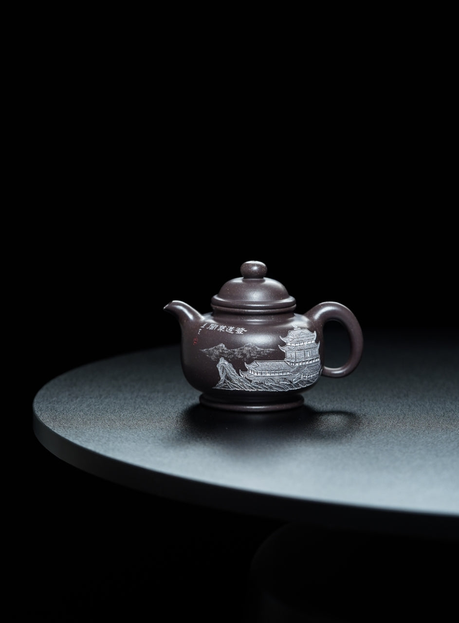 储立之大师传世典藏重器《四大名楼·润香·蓬莱阁壶》——原矿优质 紫玉金砂·280cc ——江苏省工艺美术大师·储立之 之作s