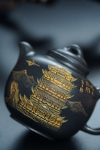 储立之大师传世典藏重器《四大名楼·高儒·腾王阁壶》——原矿优质 一厂特级黑料·300cc ——江苏省工艺美术大师·储立之 之作
