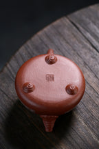 高工佳作！！ 《祥龙石瓢》 国家级高级工艺美术师 &nbsp;蒋亚平 原矿红降坡泥，340cc，菱形14孔出水。